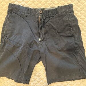 J. Crew Men's Navy Stretch Flat Front Shorts, 9 Inch Inseam